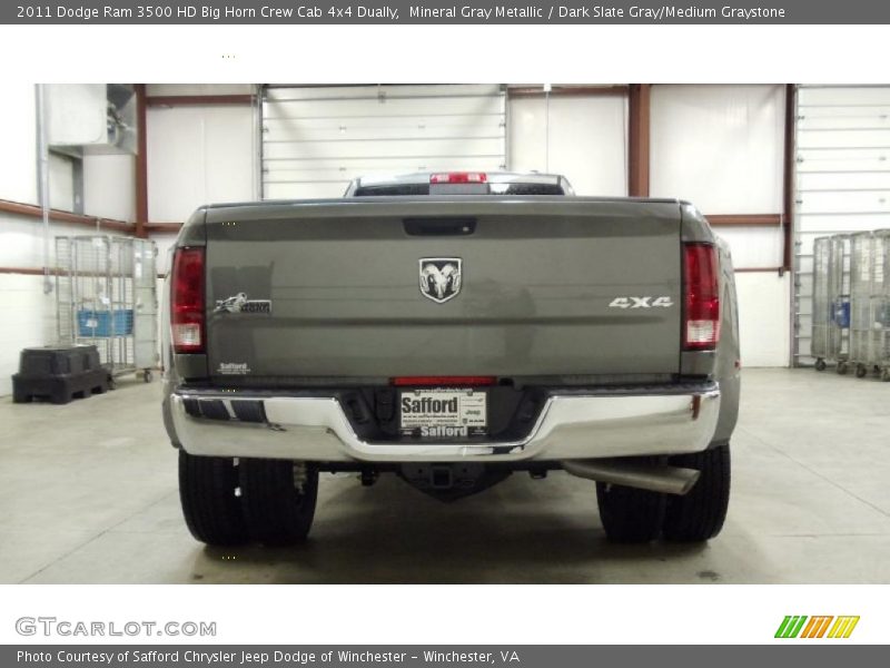 Mineral Gray Metallic / Dark Slate Gray/Medium Graystone 2011 Dodge Ram 3500 HD Big Horn Crew Cab 4x4 Dually