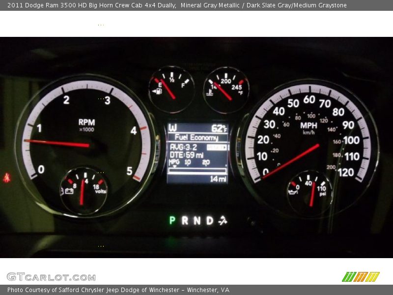 Mineral Gray Metallic / Dark Slate Gray/Medium Graystone 2011 Dodge Ram 3500 HD Big Horn Crew Cab 4x4 Dually