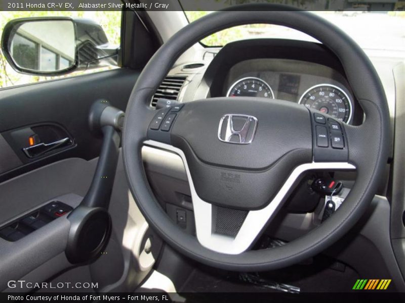 Alabaster Silver Metallic / Gray 2011 Honda CR-V EX