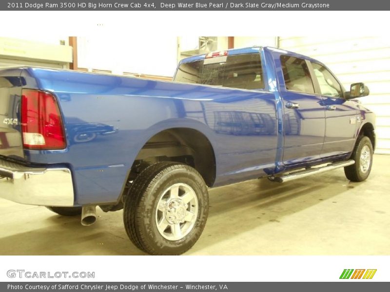 Deep Water Blue Pearl / Dark Slate Gray/Medium Graystone 2011 Dodge Ram 3500 HD Big Horn Crew Cab 4x4