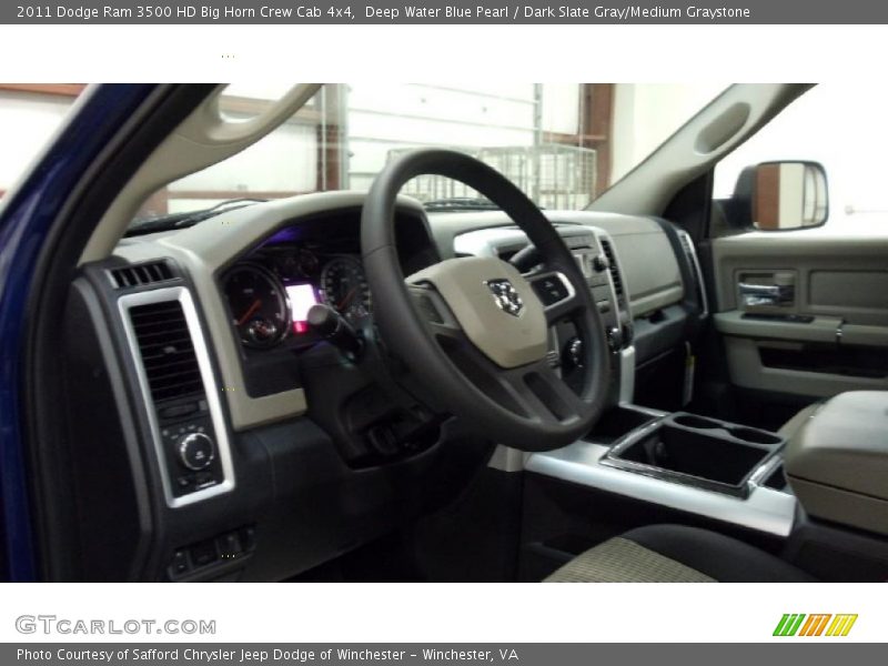 Deep Water Blue Pearl / Dark Slate Gray/Medium Graystone 2011 Dodge Ram 3500 HD Big Horn Crew Cab 4x4