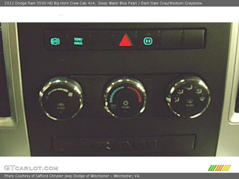 Deep Water Blue Pearl / Dark Slate Gray/Medium Graystone 2011 Dodge Ram 3500 HD Big Horn Crew Cab 4x4