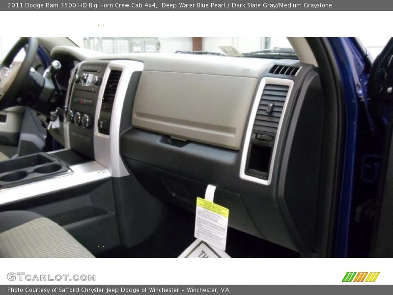 Deep Water Blue Pearl / Dark Slate Gray/Medium Graystone 2011 Dodge Ram 3500 HD Big Horn Crew Cab 4x4