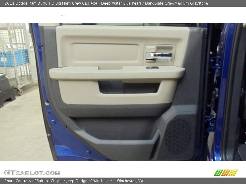 Deep Water Blue Pearl / Dark Slate Gray/Medium Graystone 2011 Dodge Ram 3500 HD Big Horn Crew Cab 4x4