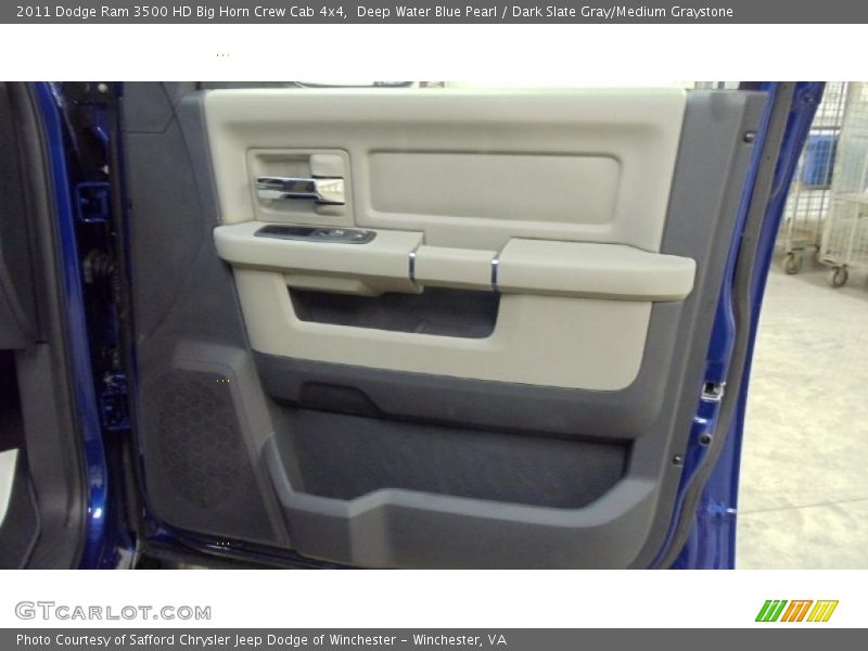 Deep Water Blue Pearl / Dark Slate Gray/Medium Graystone 2011 Dodge Ram 3500 HD Big Horn Crew Cab 4x4