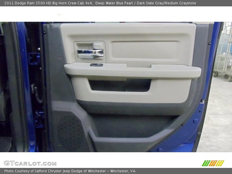 Deep Water Blue Pearl / Dark Slate Gray/Medium Graystone 2011 Dodge Ram 3500 HD Big Horn Crew Cab 4x4