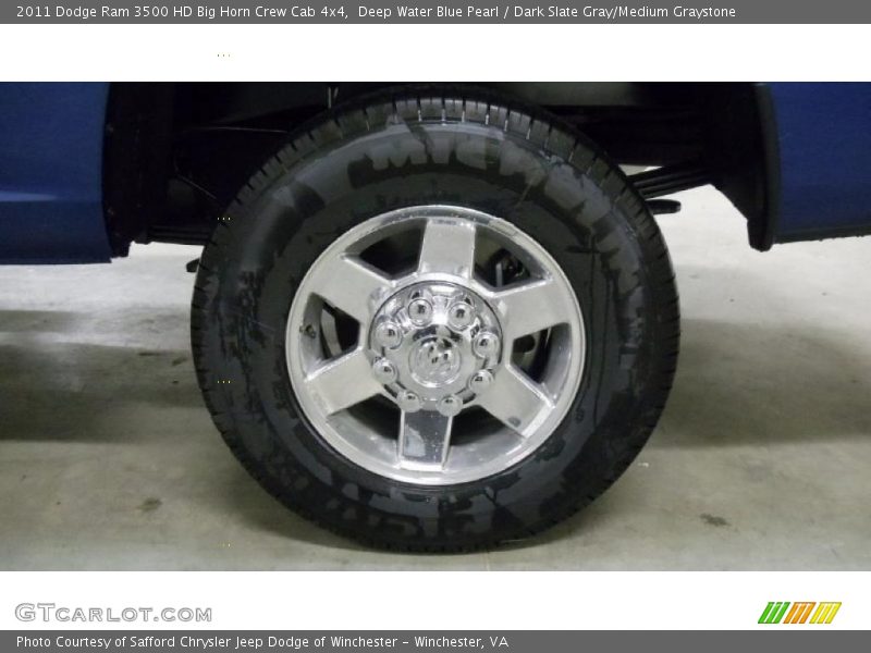 Deep Water Blue Pearl / Dark Slate Gray/Medium Graystone 2011 Dodge Ram 3500 HD Big Horn Crew Cab 4x4