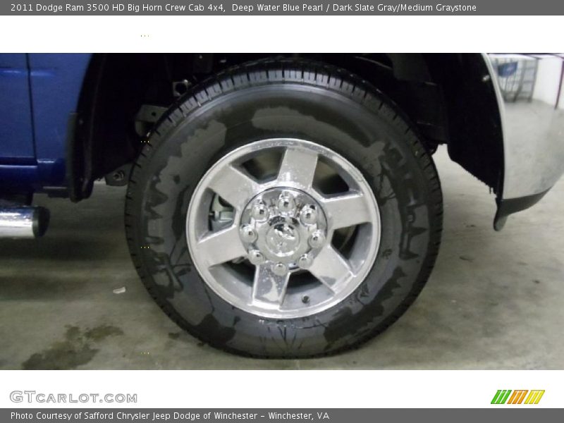 Deep Water Blue Pearl / Dark Slate Gray/Medium Graystone 2011 Dodge Ram 3500 HD Big Horn Crew Cab 4x4