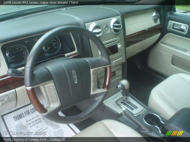 Vapor Silver Metallic / Sand 2008 Lincoln MKZ Sedan