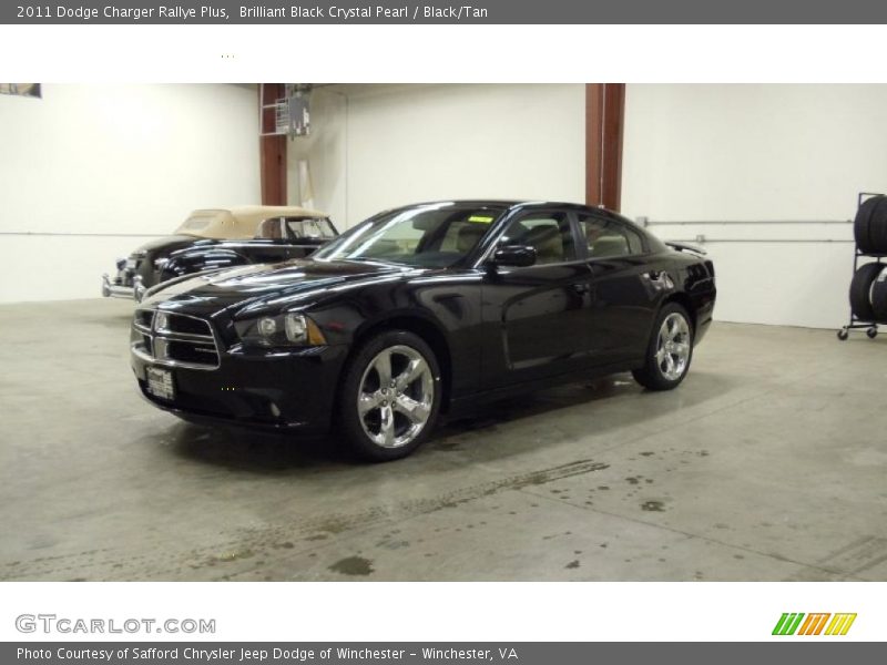 Brilliant Black Crystal Pearl / Black/Tan 2011 Dodge Charger Rallye Plus