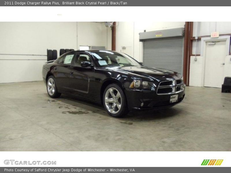 Brilliant Black Crystal Pearl / Black/Tan 2011 Dodge Charger Rallye Plus