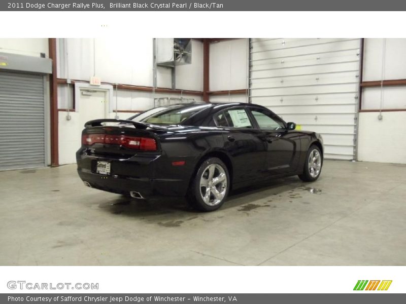 Brilliant Black Crystal Pearl / Black/Tan 2011 Dodge Charger Rallye Plus