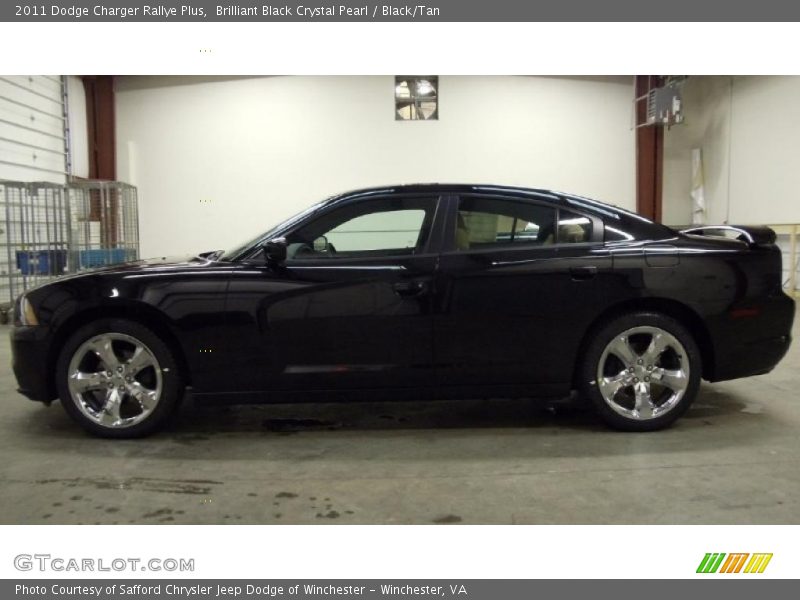 Brilliant Black Crystal Pearl / Black/Tan 2011 Dodge Charger Rallye Plus