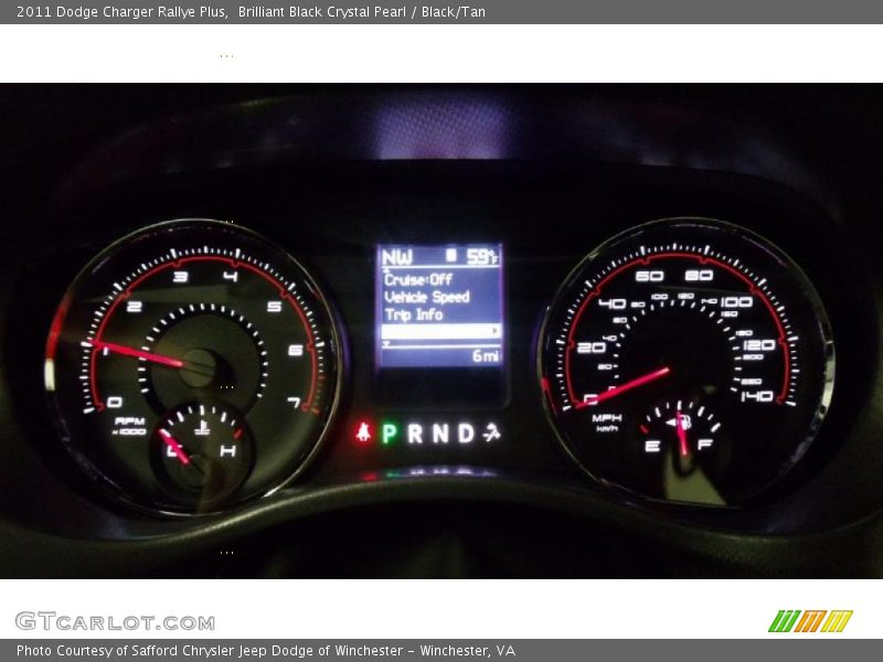 Brilliant Black Crystal Pearl / Black/Tan 2011 Dodge Charger Rallye Plus