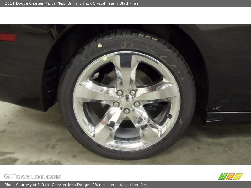 Brilliant Black Crystal Pearl / Black/Tan 2011 Dodge Charger Rallye Plus