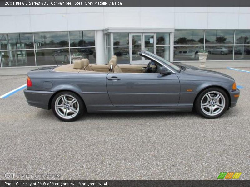 Steel Grey Metallic / Beige 2001 BMW 3 Series 330i Convertible