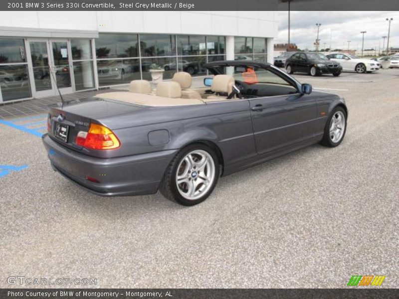 Steel Grey Metallic / Beige 2001 BMW 3 Series 330i Convertible