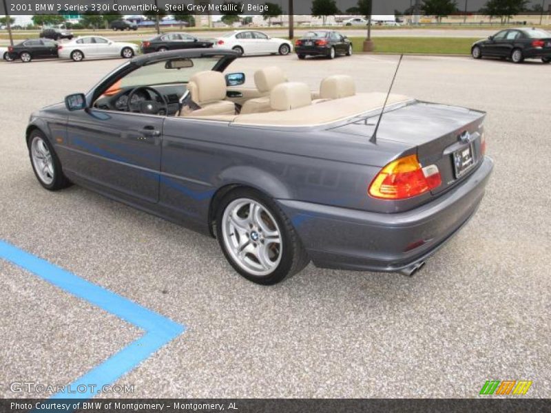 Steel Grey Metallic / Beige 2001 BMW 3 Series 330i Convertible