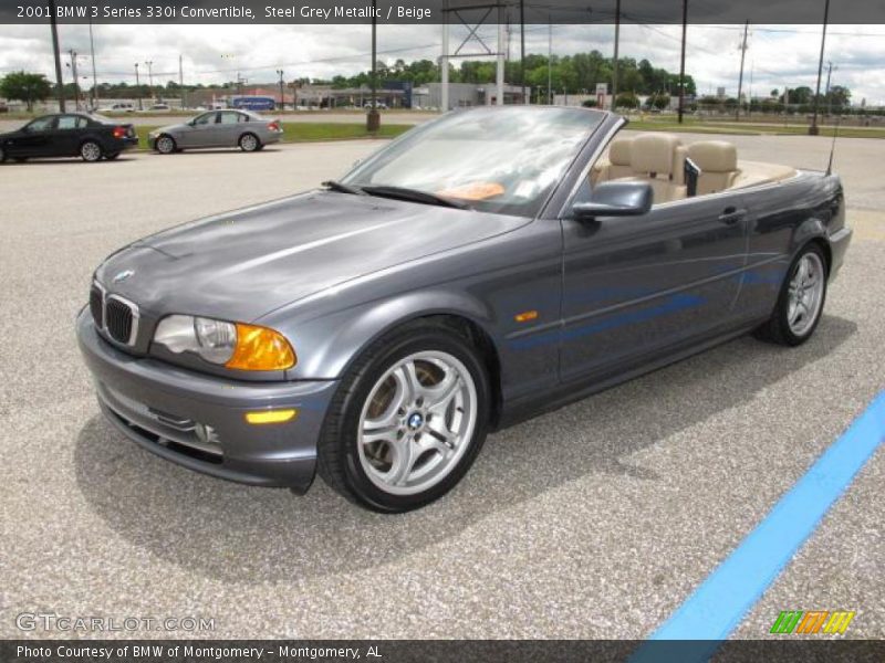 Steel Grey Metallic / Beige 2001 BMW 3 Series 330i Convertible