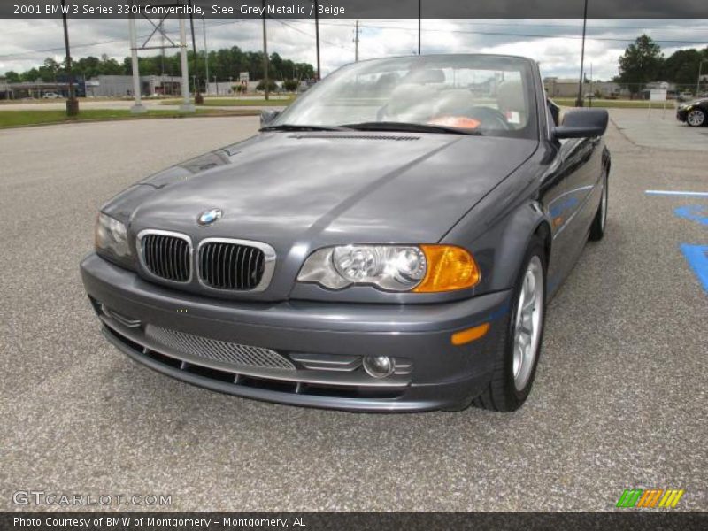 Steel Grey Metallic / Beige 2001 BMW 3 Series 330i Convertible