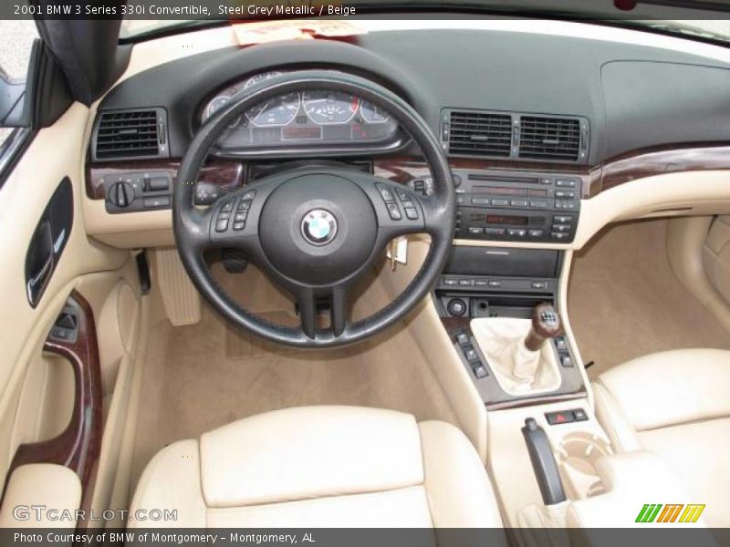 Steel Grey Metallic / Beige 2001 BMW 3 Series 330i Convertible