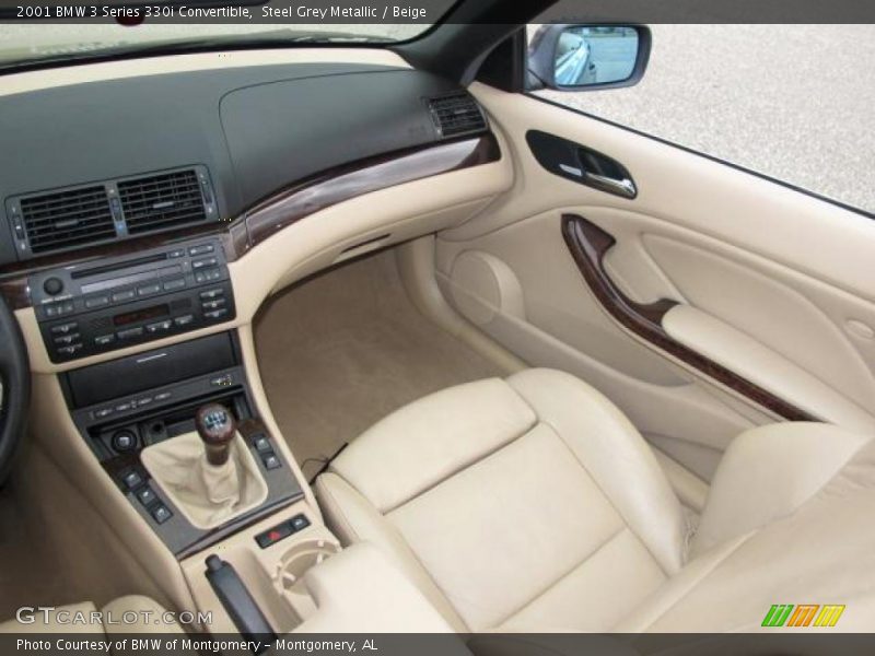 Steel Grey Metallic / Beige 2001 BMW 3 Series 330i Convertible