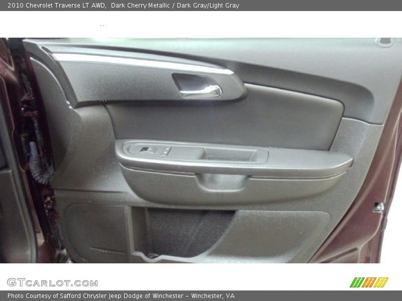 Dark Cherry Metallic / Dark Gray/Light Gray 2010 Chevrolet Traverse LT AWD