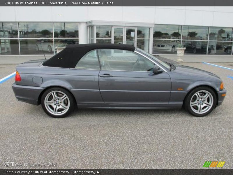 Steel Grey Metallic / Beige 2001 BMW 3 Series 330i Convertible