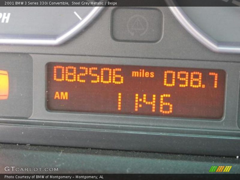 Steel Grey Metallic / Beige 2001 BMW 3 Series 330i Convertible