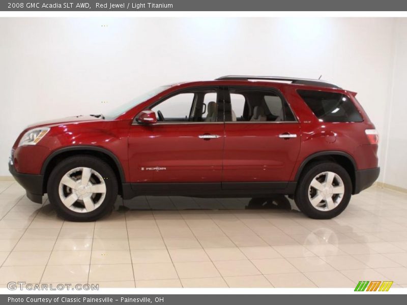 Red Jewel / Light Titanium 2008 GMC Acadia SLT AWD