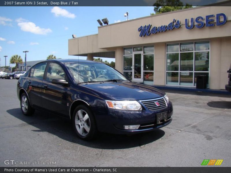 Deep Blue / Tan 2007 Saturn ION 3 Sedan
