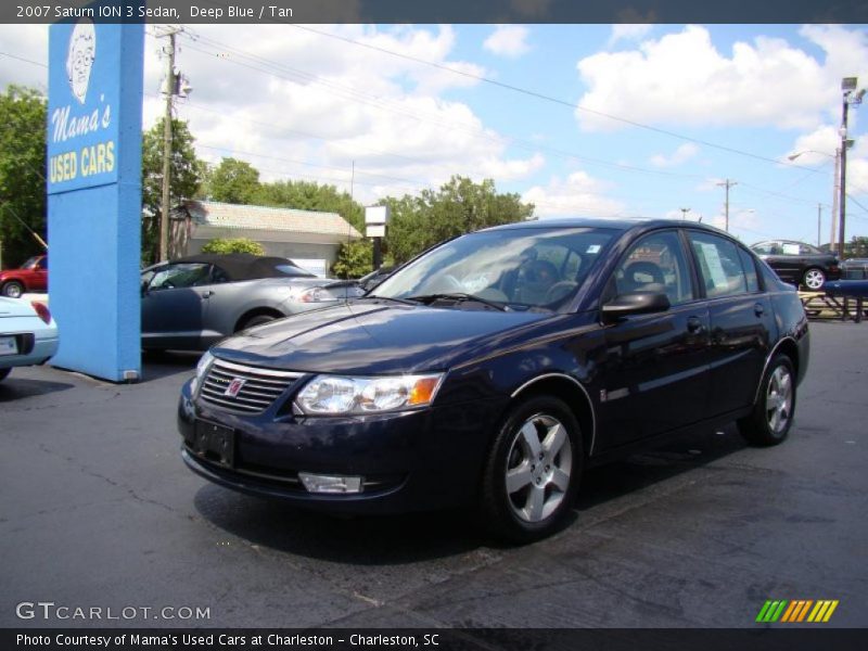 Deep Blue / Tan 2007 Saturn ION 3 Sedan