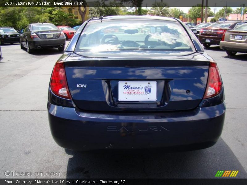 Deep Blue / Tan 2007 Saturn ION 3 Sedan