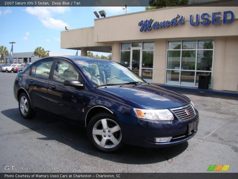 Deep Blue / Tan 2007 Saturn ION 3 Sedan