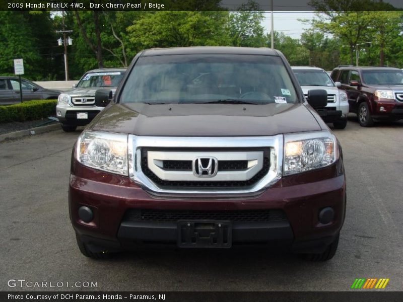 Dark Cherry Pearl / Beige 2009 Honda Pilot LX 4WD