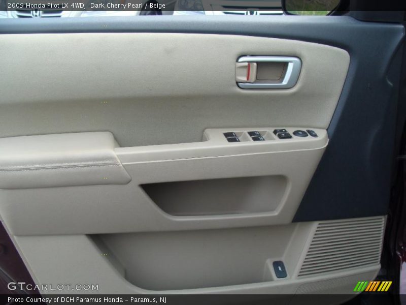 Dark Cherry Pearl / Beige 2009 Honda Pilot LX 4WD