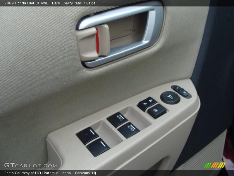 Dark Cherry Pearl / Beige 2009 Honda Pilot LX 4WD