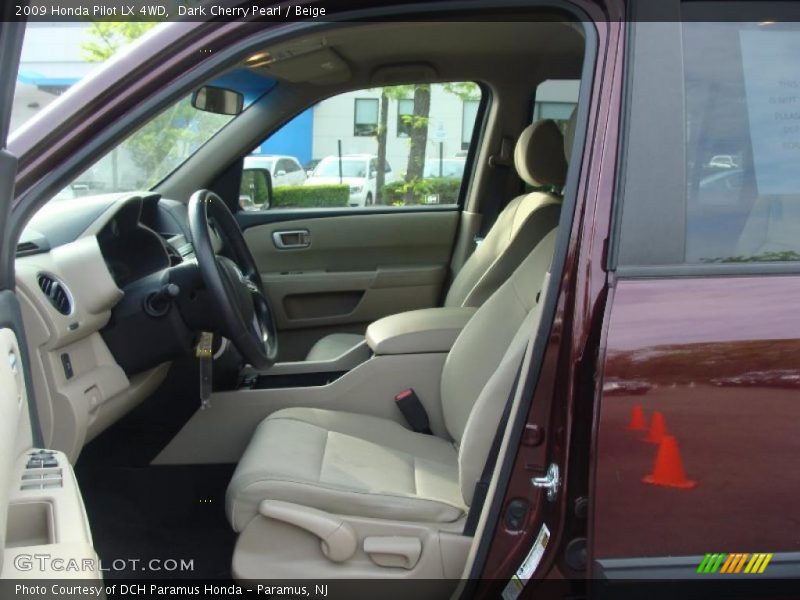Dark Cherry Pearl / Beige 2009 Honda Pilot LX 4WD