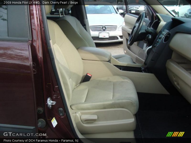 Dark Cherry Pearl / Beige 2009 Honda Pilot LX 4WD