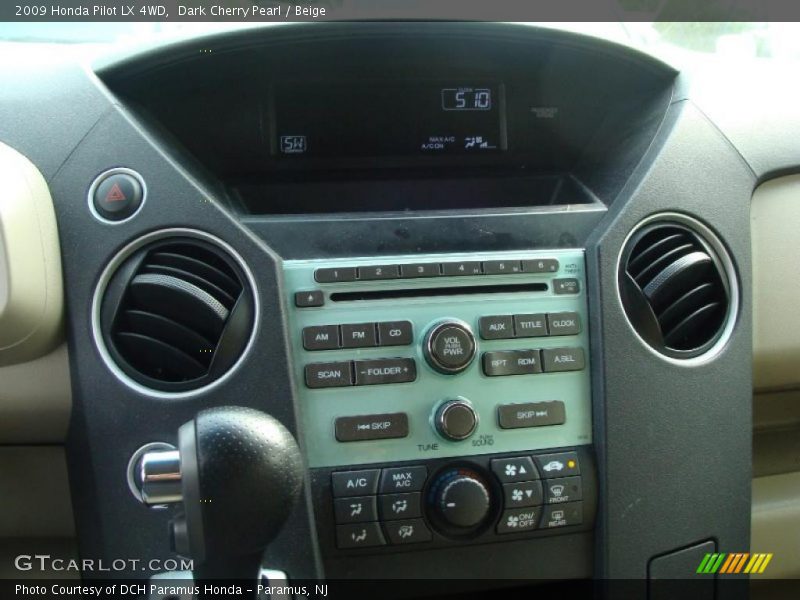 Dark Cherry Pearl / Beige 2009 Honda Pilot LX 4WD