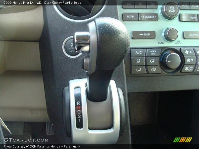  2009 Pilot LX 4WD 5 Speed Automatic Shifter