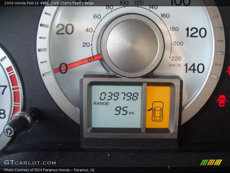Dark Cherry Pearl / Beige 2009 Honda Pilot LX 4WD