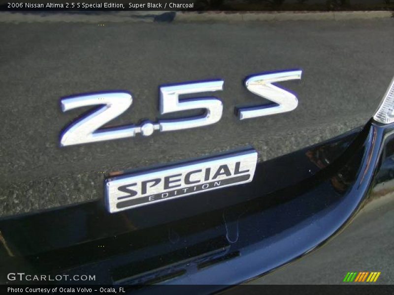 Super Black / Charcoal 2006 Nissan Altima 2.5 S Special Edition