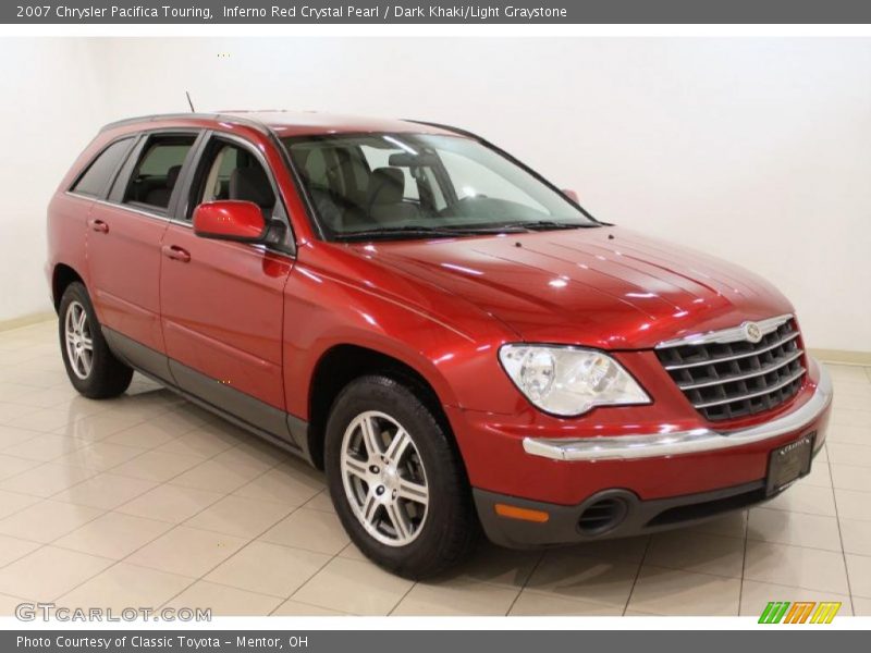 Inferno Red Crystal Pearl / Dark Khaki/Light Graystone 2007 Chrysler Pacifica Touring