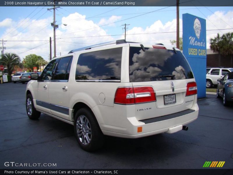 White Chocolate Tri Coat / Camel/Sand Piping 2008 Lincoln Navigator L Elite