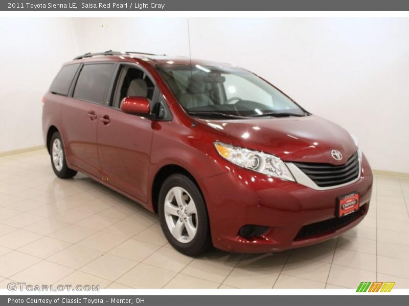 Salsa Red Pearl / Light Gray 2011 Toyota Sienna LE
