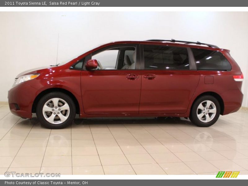 Salsa Red Pearl / Light Gray 2011 Toyota Sienna LE