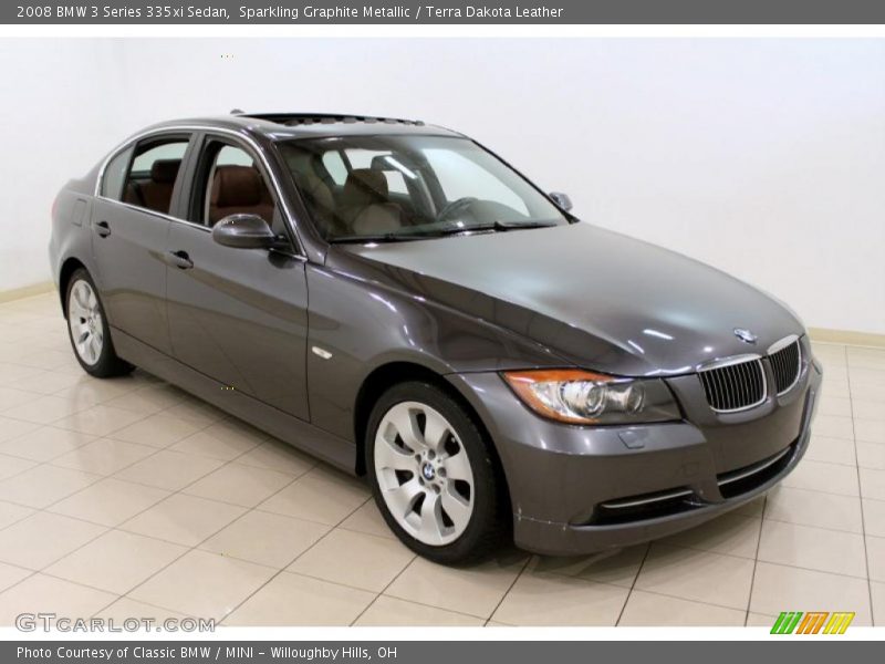 Sparkling Graphite Metallic / Terra Dakota Leather 2008 BMW 3 Series 335xi Sedan