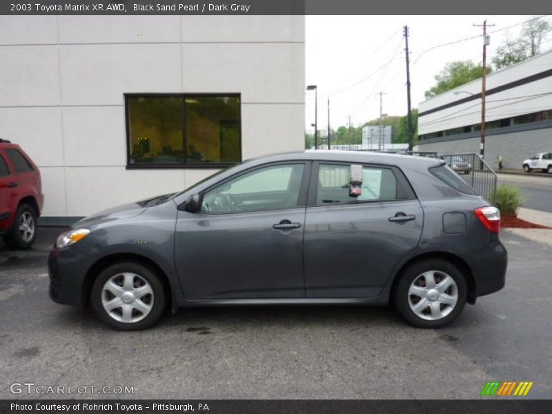 Black Sand Pearl / Dark Gray 2003 Toyota Matrix XR AWD