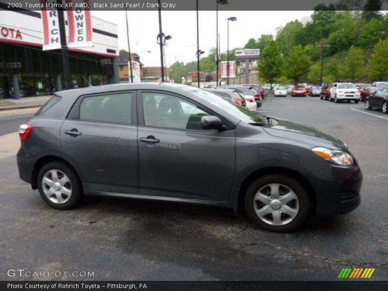 Black Sand Pearl / Dark Gray 2003 Toyota Matrix XR AWD